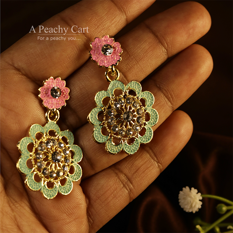 Mint Blossom Earrings