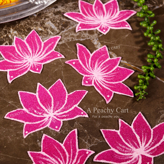 Pink Padma Ready Rangoli (Set of 2)