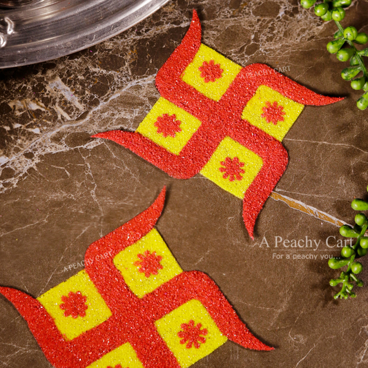 Shanti Swastik Ready Rangoli (Set of 2)