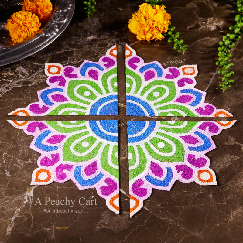Ananta Rang Ready Rangoli (Set of 4 Triangles)
