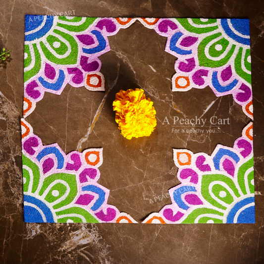 Ananta Rang Ready Rangoli (Set of 4 Triangles)
