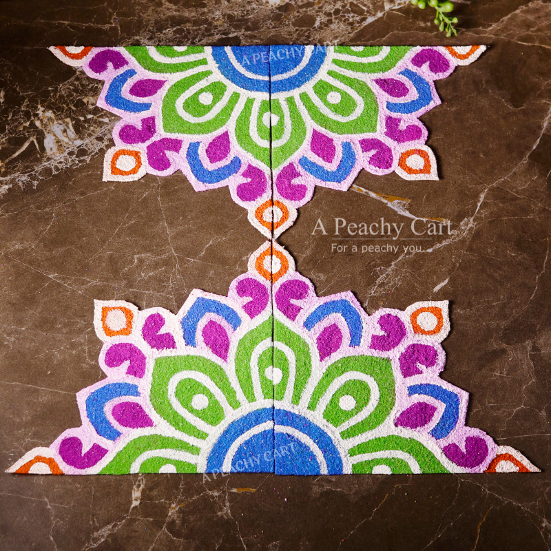 Ananta Rang Ready Rangoli (Set of 4 Triangles)
