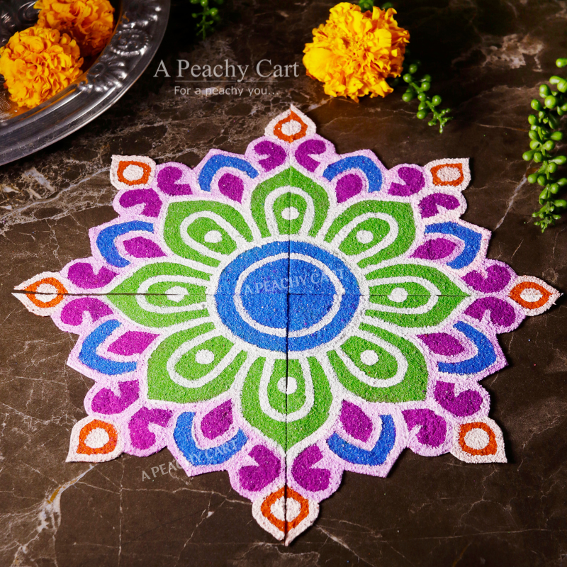 Ananta Rang Ready Rangoli (Set of 4 Triangles)