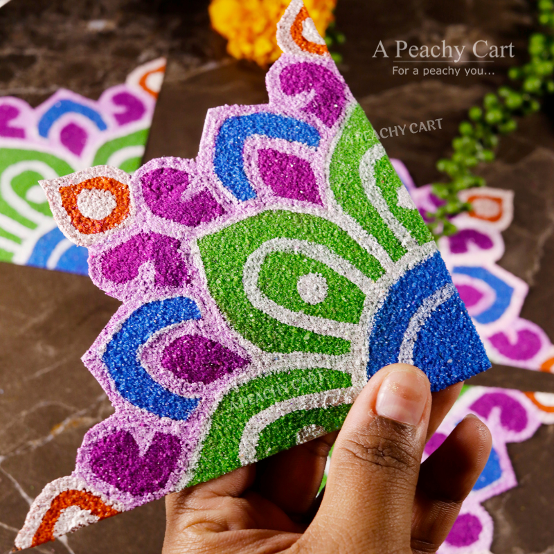 Ananta Rang Ready Rangoli (Set of 4 Triangles)