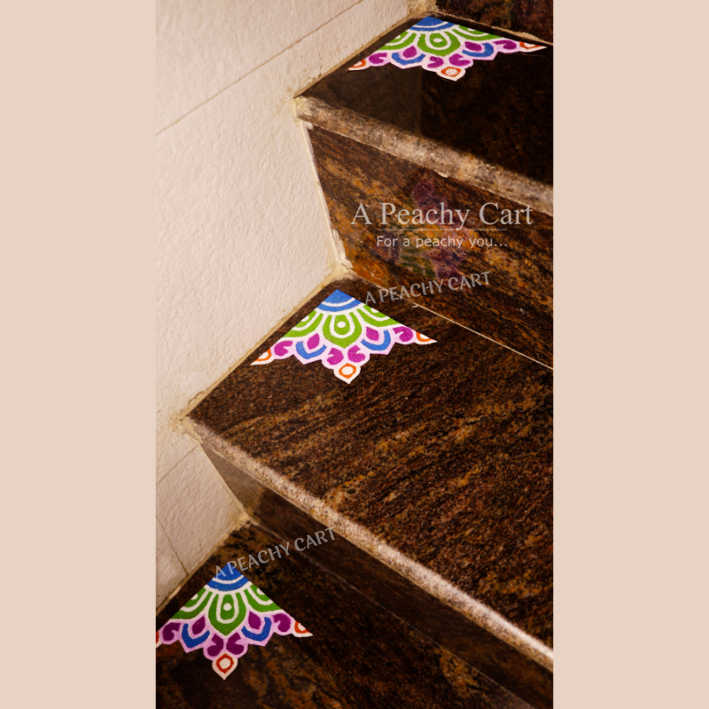 Ananta Rang Ready Rangoli (Set of 4 Triangles)