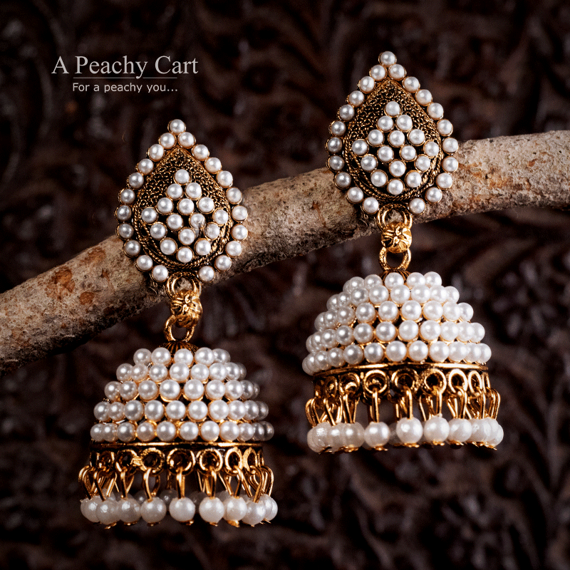 Beaded Bliss Jhumka Earrings