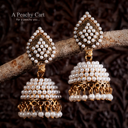 Beaded Bliss Jhumka Earrings