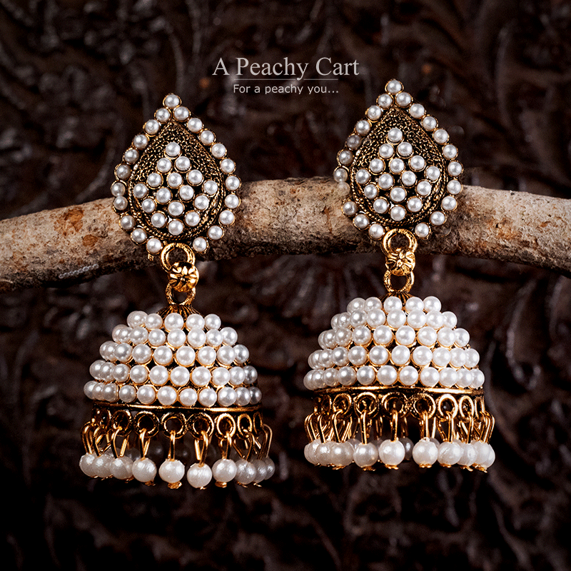 Beaded Bliss Jhumka Earrings