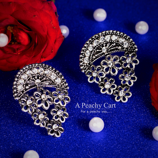 Flowerfall Bouquet Oxidized Earrings