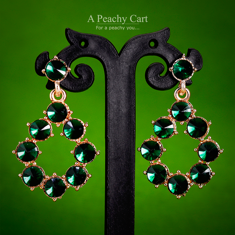 Green Glory Droplets Earrings