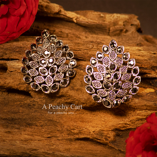 Ivy Leaf Drift Oxidized Earrings