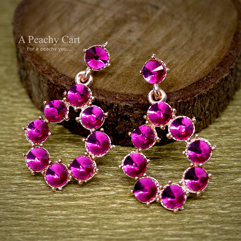 Pink Blush Droplets Earrings